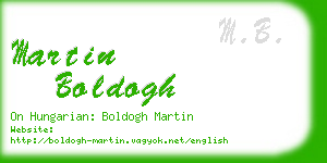 martin boldogh business card